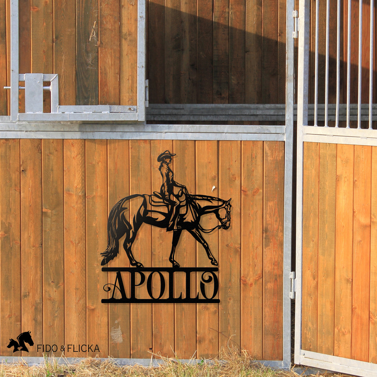 western pleasure horse metal stall name plate