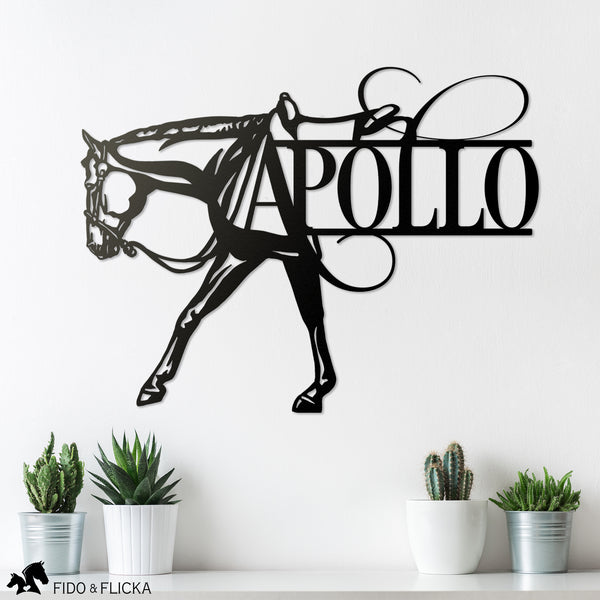 western pleasure horse personalized metal wall art
